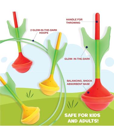 Island Genius Glow in The Dark Lawn Darts Game - Fun Outdoor Yard Game for Kids, Teens, and Adults | Perfect for Backyard, Beach, and Tailgate Parties - Buy Online on GoSupps.com