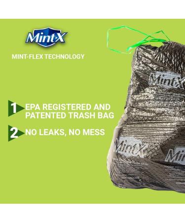 Mint-X Rodent Repellent Outdoor Home and Industrial Trash Bags with Drawstring & Mint-Flex Technology 33 Gallon 90 Count Black 90 count (Pack of 1) Trash Bags - Buy Online on GoSupps.com