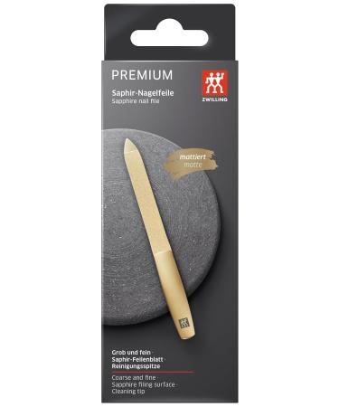 Premium Gold Twin Nail File - Double-Sided Stainless Steel for Fingers & Toenails | 130 mm Nail Care Tool - Buy Online on GoSupps.com