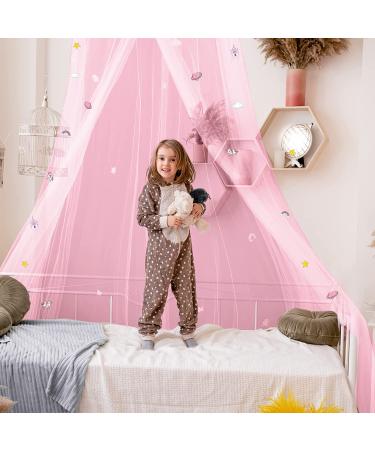 Glow in The Dark Unicorn Bed Canopy - Pink Fluorescent Mosquito Net for Girls Bedroom, Kids & Babies - Buy Online on GoSupps.com