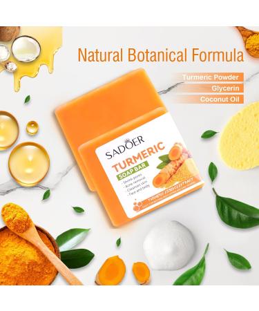 Turmeric Soap Natural Turmeric Soap Bar For Acne Removal Pores Shrink Deep Cleaning Moisturizing Erase Fine Lines Firming - Buy Online on GoSupps.com