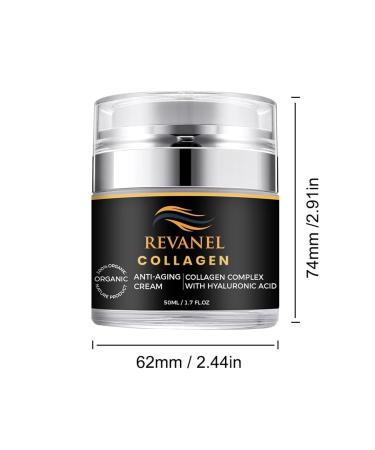 REVANEL Premium Collagen Complex with Hyaluronic Acid 100% Organic Face Cream Hydrating Anti-Aging & Nourishing Skincare 50ml / 1.7 fl.oz. - Buy Online on GoSupps.com