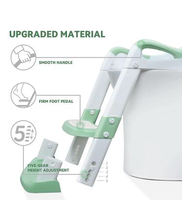 GrowthPic Potty Training Seat with Ladder  Toddlers Potty Seat for Toilet with Step Stool  Potty Ladder Toilet Seat Chair with Anti-Slip Pads for Kids Boys and Girls(White/Green) - Buy Online on GoSupps.com