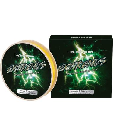 KastKing Extremus Braided Fishing Line 50LB - 150Yds | Highly Abrasion Resistant, Thin Diameter, Zero Stretch | Color Fast Yellow 4-Strand Braided Lines - Buy Online on GoSupps.com