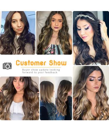 Affordable Ombre Blond Clip-In Hair Extensions | 50cm Double Weft Synthetic Hair for Women - 4-Pcs Full Head - Buy Online on GoSupps.com