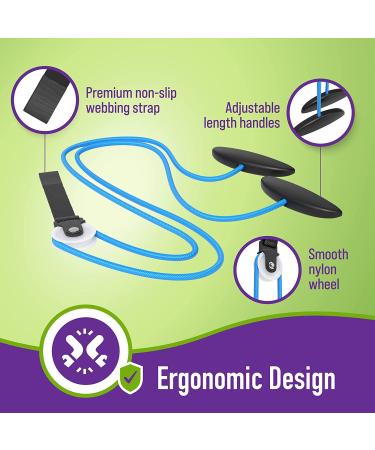 Economy Overhead Shoulder Therapy Pulley System - Blue Plastic Handles - Buy Online on GoSupps.com