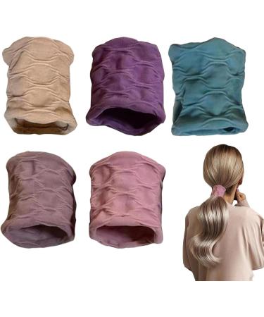 Hair Elastics No Damage Stretch Hair Bobbles Seamless Cotton Headband Rope Ponytail Holder for Women Girl Hair Bands Accessories for Thick or Curly Hair - Buy Online on GoSupps.com