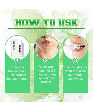 2Pcs Spearmint Oil Pulling Rinse Cold-Pressed Coconut Oil for Whitening Teeth Powerful Organic Peppermint Oil Maintain Gum Health & Freshness Breath Natural Peppermint Pulling Oil Mint Mouthwash - Buy Online on GoSupps.com