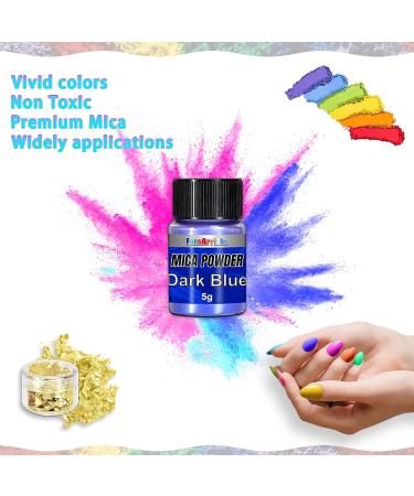 32 Colors x 5g Mica Powder for Epoxy Resin - Metallic Pigment for Soap, Candle, Art Crafts - Shimmer Glitter for DIY Projects - Resin, Nails, Slime Dye - Buy Online on GoSupps.com