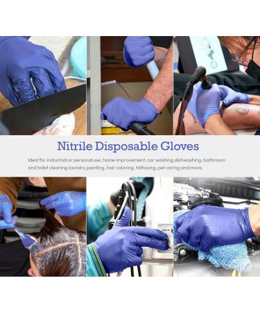100pcs Nitrile Gloves Disposable Gloves Food Safe Powder Free Latex Free Gloves for Tattoo Mechanics Hairdressing Home use Large Purple - Buy Online on GoSupps.com