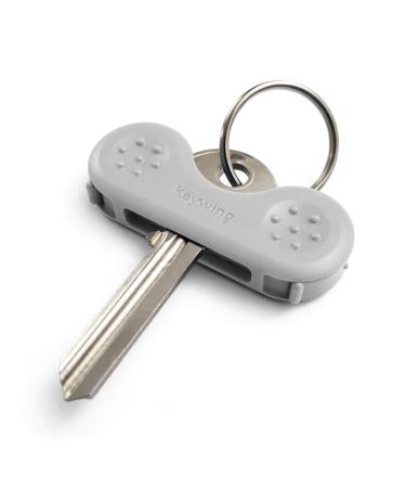 Keywing Key Turner v2 Single. Makes Keys so Much Easier. Perfect for Arthritis, MS or Parkinsons Gift, Elderly with weak Hands, Key Finder and Holder. (Grey)