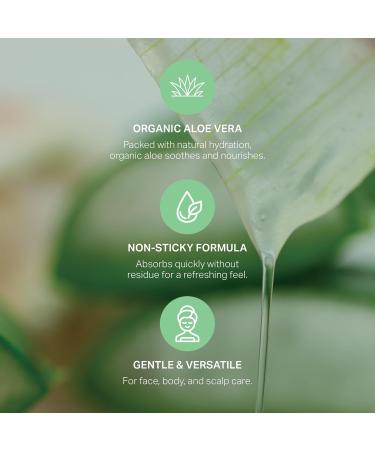 LYDHoldings LLC Avera Organic Aloe Vera Gel for Face & Body 96% Pure Aloe Gel Ideal for Skin Scalp & Hair Hydration Calming Moisturizer for Soothing After Sun Care 7.05oz - Buy Online on GoSupps.com