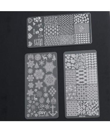 Lurrose 7-Piece Nail Stamping Set | Holiday Nail Art for Christmas & Halloween | DIY Stencils & Stainless Steel Plates - Buy Online on GoSupps.com