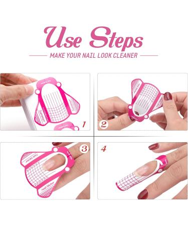G2PLUS 100 Nail Stencils - Gel Nail & Extension Stencils | Pink Nail Art Stencils for Perfect Manicures - Buy Online on GoSupps.com