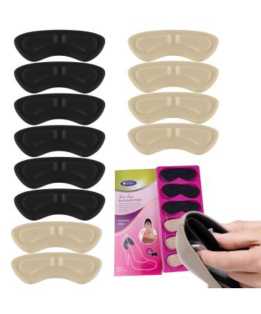 Heel Grips for Loose Shoes  Heel Pads Heel Protectors for Shoes That are Too Big  Shoes Too Big Inserts  Heel Liner Blister Prevention for Heels Heel Cushion Inserts Shoe Filler (Black)