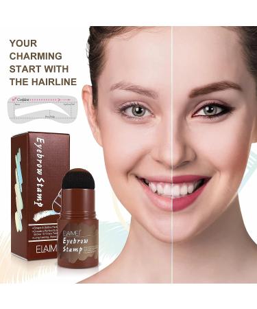 Dark Brown Eyebrow Stamp and Stencil Kit - Long-Lasting, Waterproof, Easy to Use | 24 Brow Stencils Included - Buy Online on GoSupps.com