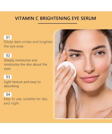  homomdy Vitamin C eye contour serum eye cream for dark circles and puffiness anti-wrinkle and anti-aging instantly brightening firming under-eye cream smoothing of fine lines - Buy Online on GoSupps.com