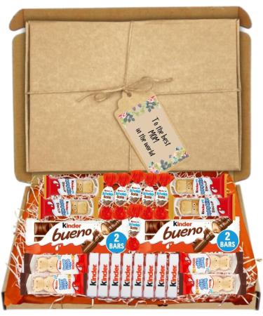 Kinder Chocolates hamper gift box for mom for all occasions in unique presentation - Birthday/Get Well/Mother's Day/Anniversary/Easter/Everyday gift (For Mom) - Buy Online on GoSupps.com
