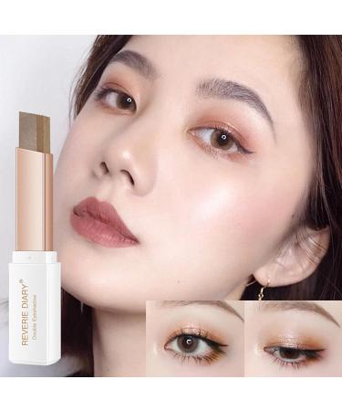 Creamy Eyeshadow Two-tone Eyeshadow Stick Glitter Eye Shadow Pencil Gradient Eyeshadow Pen Quick Eye Makeup Waterproof - Buy Online on GoSupps.com