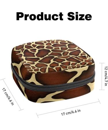 Menstrual Pad Bag with Zipper | Giraffe Skin Tampon Pouch for Women & Girls | Ladies Napkin Collection Bag - Buy Online on GoSupps.com