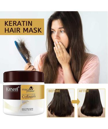 Karsell Collages Hair Mask 16.90 oz | Deep Repair Conditioning Argan Oil & Collagen Treatment for Dry Stressed Hair | Smoothing Hair Care (1PC) - Buy Online on GoSupps.com