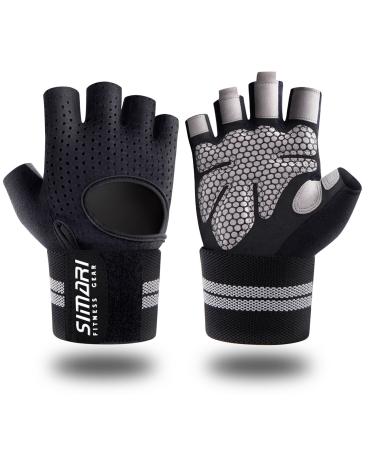 Simari training gloves men women full finger weight lifting gloves with wrist support for gym exercise fitness training elevators from smrg902 l ash black
