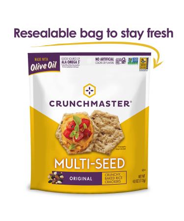 Crunchmaster Multi-Seed Gluten-Free Original Crackers, 4oz (Pack of 12) - Buy Online on GoSupps.com