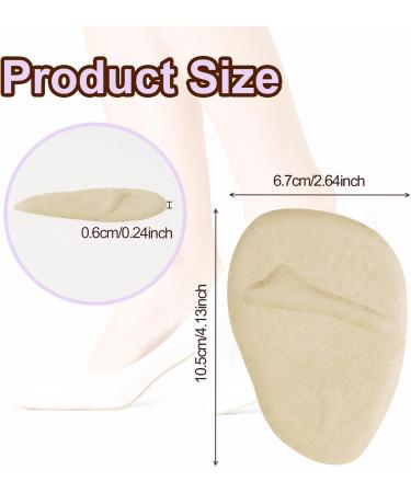 High Heel Comfort Pads - 6 Pairs Silicone Metatarsal & Forefoot Cushions for Women | Non-Slip Ball of Foot Inserts - Buy Online on GoSupps.com