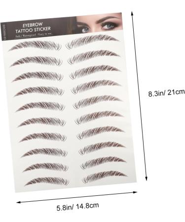 Beavorty 10 Sheets Eyebrow 3d Sticker Stickers Imitation Eyebrow Sticker False Eyebrows Cosmetics Water Proof - Buy Online on GoSupps.com