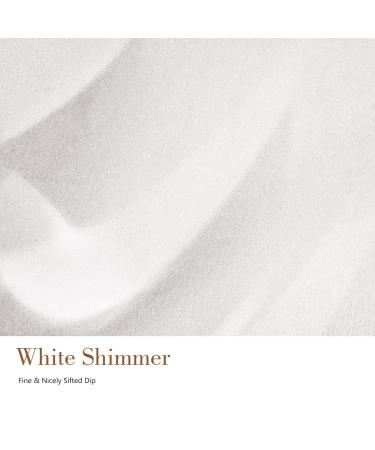 PrettyDiva Shimmer White Dip Powder - French Manicure 1Oz Sparkly Translucent Milky Diamond Glitter Dip Nail Powder - Buy Online on GoSupps.com