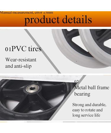Wheelchair Accessories Front Wheel 6/7/ 8 Inches Optional with Bearing Effortless/Practical+ Easy to Use/Operations Thickened Wheel Hub for Wheelchair Assistive Devices 8 inches - Buy Online on GoSupps.com
