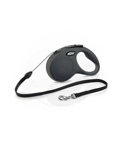 Flexi New Classic cord leash black Small Cord 16-Feet