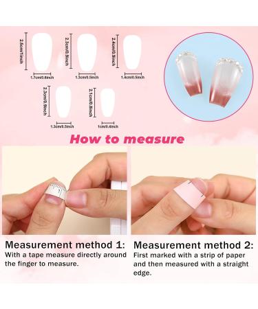 Sethexy Pink Gradient Long Coffin False Nails - Salon Quality Glitter Acrylic Nail Art for Women & Girls - Buy Online on GoSupps.com