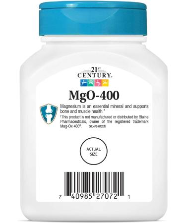 21st Century Magnesium Oxide 400mg Tablets 90 Count Assorted - Buy Online on GoSupps.com