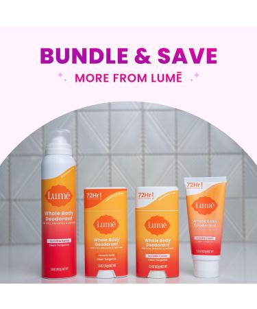 Lume Invisible Spray Deodorant For Women - Whole Body Deodorant Spray - 72 Hr Odor Control - Ozone Friendly Natural Propellant - Aluminum & Baking Soda Free Skin Loving - 2 pack (Clean Tangerine) - Buy Online on GoSupps.com