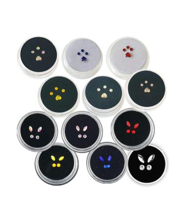 ZZDT Crystal Gems for Teeth - Bear Prints - Butterfly Shape - Tooth Decoration Kit