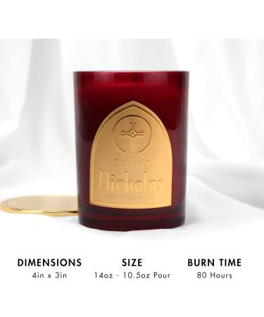 Saint Nicholas Scented Candle - Prayer Coin & Holy Oil - Generosity Aromatherapy - 80 Hour Burn - Special Edition Red Fir - Buy Online on GoSupps.com