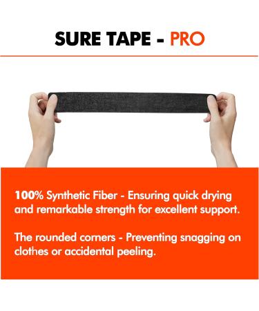 Shop Sure Tape Water Resistant Kinesiology Tape - 20 Precut Latex Free Strips for Sports Therapy - Buy Online on GoSupps.com