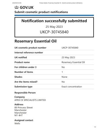 100% Pure Rosemary Oil for Hair Growth - 60ml Natural Hair & Scalp Nourishment - Buy Online on GoSupps.com