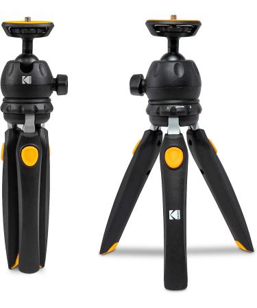 KODAK PhotoGear Mini Tripod with Remote | Compact 9 Tabletop Tripod & Selfie Stick Combo | Smartphone & Action Camera Adapters | Rubber Feet | E-Guide - Buy Online on GoSupps.com