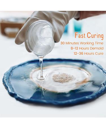 40oz Crystal Clear Epoxy Resin Kit - Non Yellowing for Crafts, Coating, DIY, Casting, Jewelry Making, Tumblers - Includes 20oz Resin, 20oz Hardener, Measuring Cups, Sticks & More - Buy Online on GoSupps.com