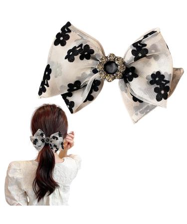 scicent Bow Hair Clips Cute Bow French Automatic Hair Clip for Simple Women Girls Barrettes Hair Fastener Accessories - 04