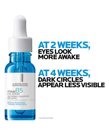 La Roche-Posay Hyalu B5 Eye Serum with Hyaluronic Acid & Caffeine for Dark Circles Hydrating Serum for Dark Circles and Wrinkles with Roller Ball Applicator Replumps Under Eye Fragrance Free - Buy Online on GoSupps.com