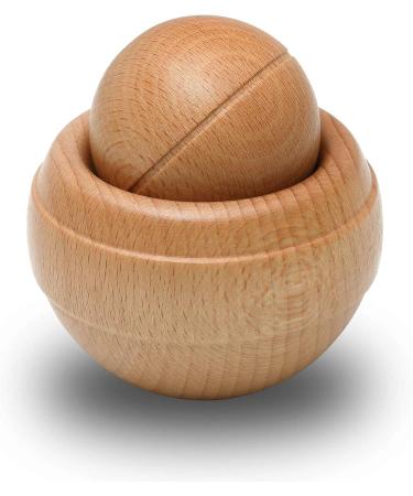 Kernpower BodyRoller Massage Roller - Natural Stone Stainless Steel & Wooden Balls in Jute Bag | Premium Red Beech Wood International Shipping - Buy Online on GoSupps.com