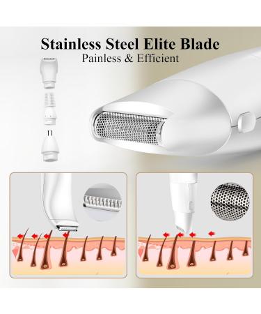 Touch Beauty 4-in-1 Electric Razor for Women | Pain-Free Intimate & Body Shaving | Ladyshave for Bikini Face Eyebrows Legs - Buy Online on GoSupps.com