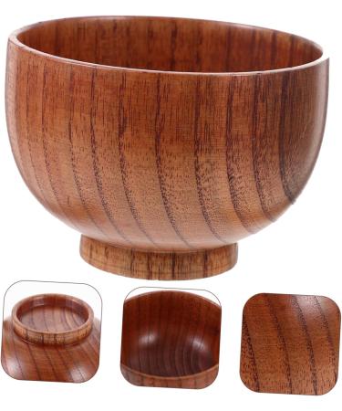 FRCOLOR Wooden Shaving Bowl Set - 2pcs Men's Shaving Soap Cup & Brush - Premium Bamboo Barber Supplies - Buy Online on GoSupps.com