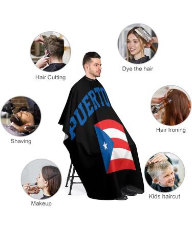 Puerto Rico Flag Hair Cutting Cape - Professional Salon Apron with Snap Closure for Barbers & Hairdressers - Buy Online on GoSupps.com
