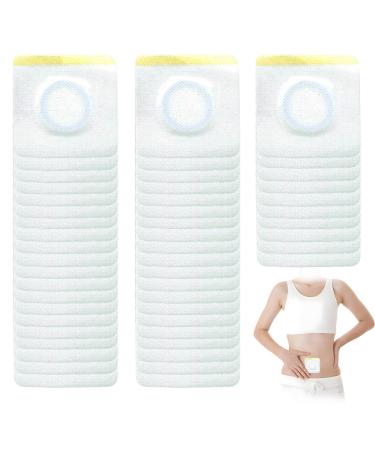 LPZNUYVC 50PCS Castor Oil Patches for Belly Button Disposable Highly Absorbent Organic Cotton Self-Adhesive Castor Oil Pack Wrap Anti-Seepage Design No Wash & Breathable