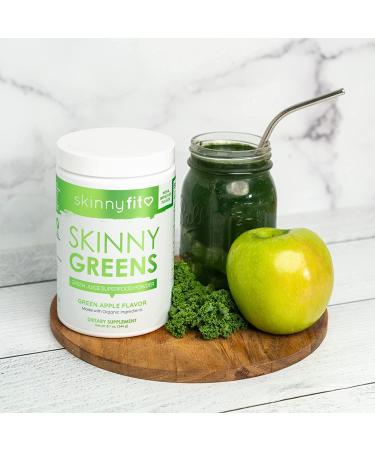 SkinnyFit Skinny Greens  Green Juice Superfood Powder  Green Apple Flavor  Support Weight Loss  Natural Energy & Focus  Reduce Bloating  Helps Reduce Inflammation  Spirulina  Chlorella  30 Servings - Buy Online on GoSupps.com