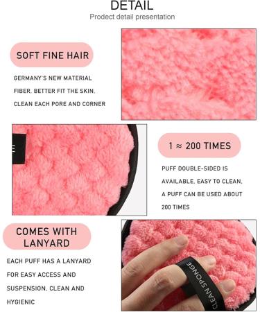 Reusable Makeup Remover Pads | Makeup Remover Cloth Pads for Cleaning - Eye Makeup Remover Pads Facial Cleansing Pads for Men and Women Wet and Dry Use Pink - Buy Online on GoSupps.com